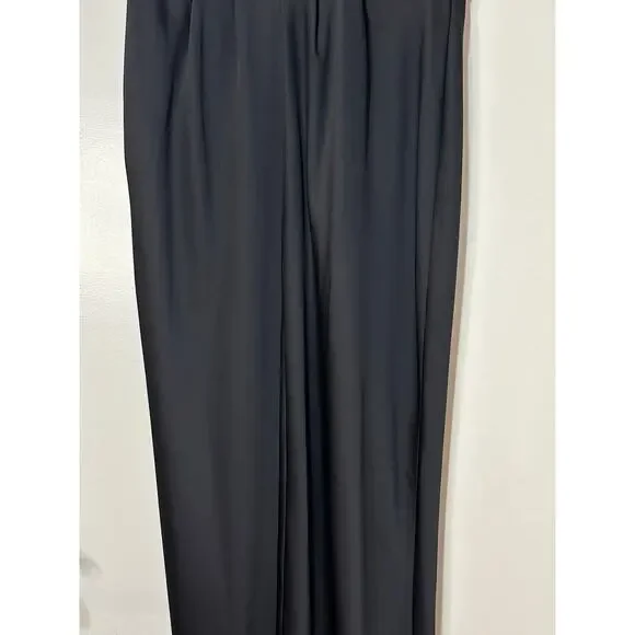 Ramy Brook Quinn Plunge-Neck Gown Dress Black Size 10 NWT Bold Front Slit